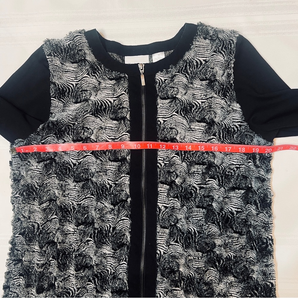 Alfred Dunner Faux Chinchilla Fur Full‎ Zip
Cardigan Sweater Jacket Sz 10 EUC - Picture 7 of 11
